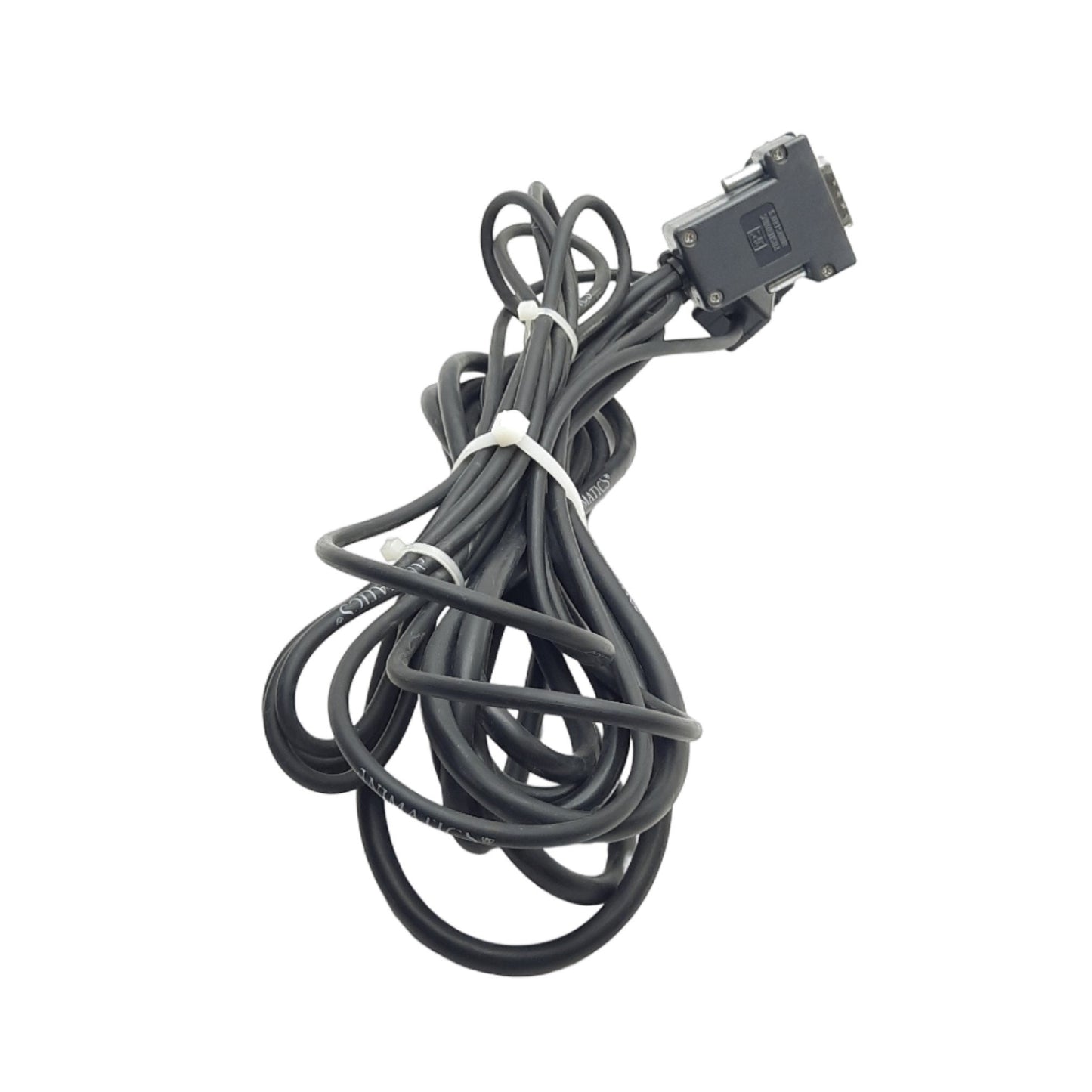 Used Animatics PSV Series Servo Motor Power Cable, 4-Pin DIN, 15-Pin D-Sub, 7W2 Combo