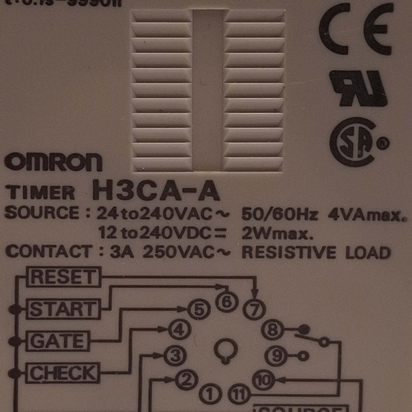 Used Lot of 3 Omron H3CA-A Solid-State Digital Timer 0.1s- 9990hr 240VAC/DC 1/16 DIN