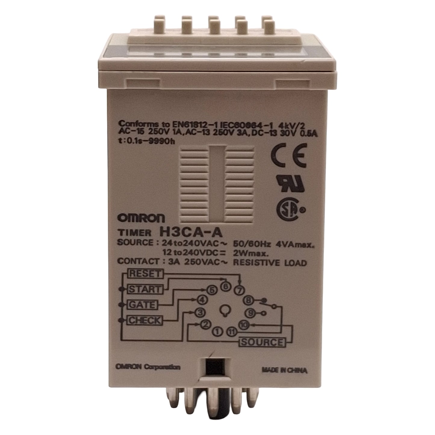 Used Lot of 3 Omron H3CA-A Solid-State Digital Timer 0.1s- 9990hr 240VAC/DC 1/16 DIN