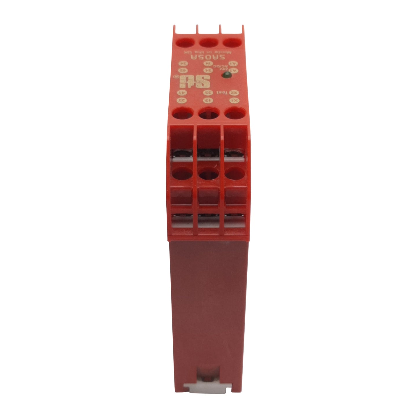 Used STI SR05A Single Channel Monitoring Safety Relay, 3NO + 1NC, 24VAC/VDC, DIN Rail
