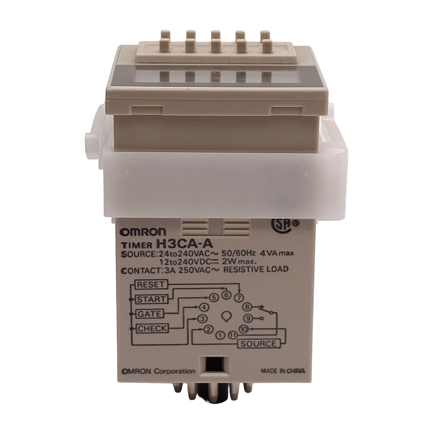 Used Lot of 3 Omron H3CA-A Solid-State Digital Timer, 0.1s- 9990hr 240VAC/DC 1/16 DIN