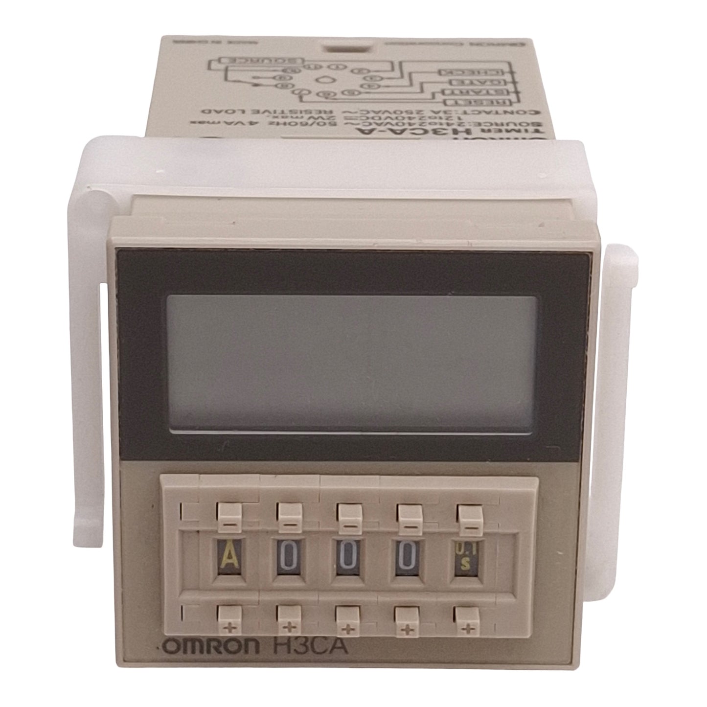 Used Lot of 3 Omron H3CA-A Solid-State Digital Timer, 0.1s- 9990hr 240VAC/DC 1/16 DIN