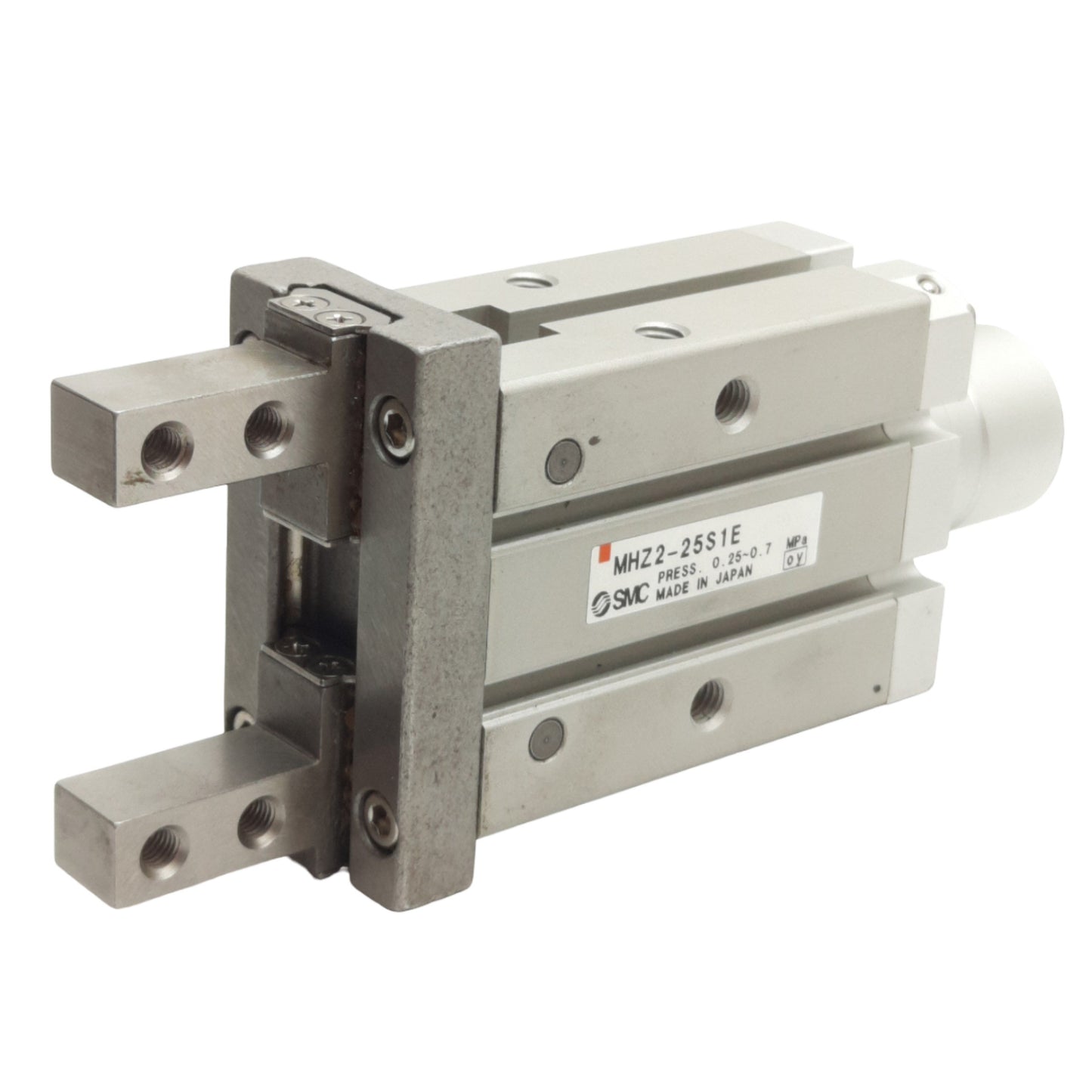 Used SMC MHZ2-25S1E Pneumatic Parallel Gripper, 25mm Bore, Single Acting, 2-Finger