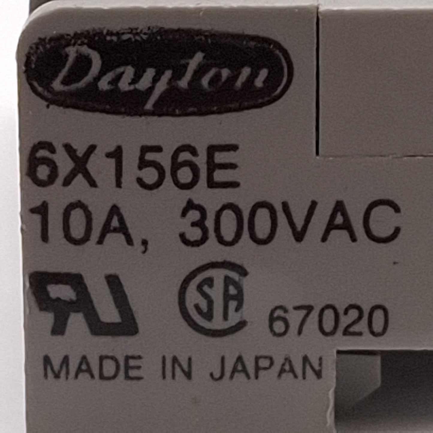 Used Lot of 5 Dayton 6X156E Relay Socket Base, 10A 300VAC, 11-Pin Octal, DIN Rail