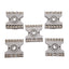 Used Lot of 5 Dayton 6X156E Relay Socket Base, 10A 300VAC, 11-Pin Octal, DIN Rail