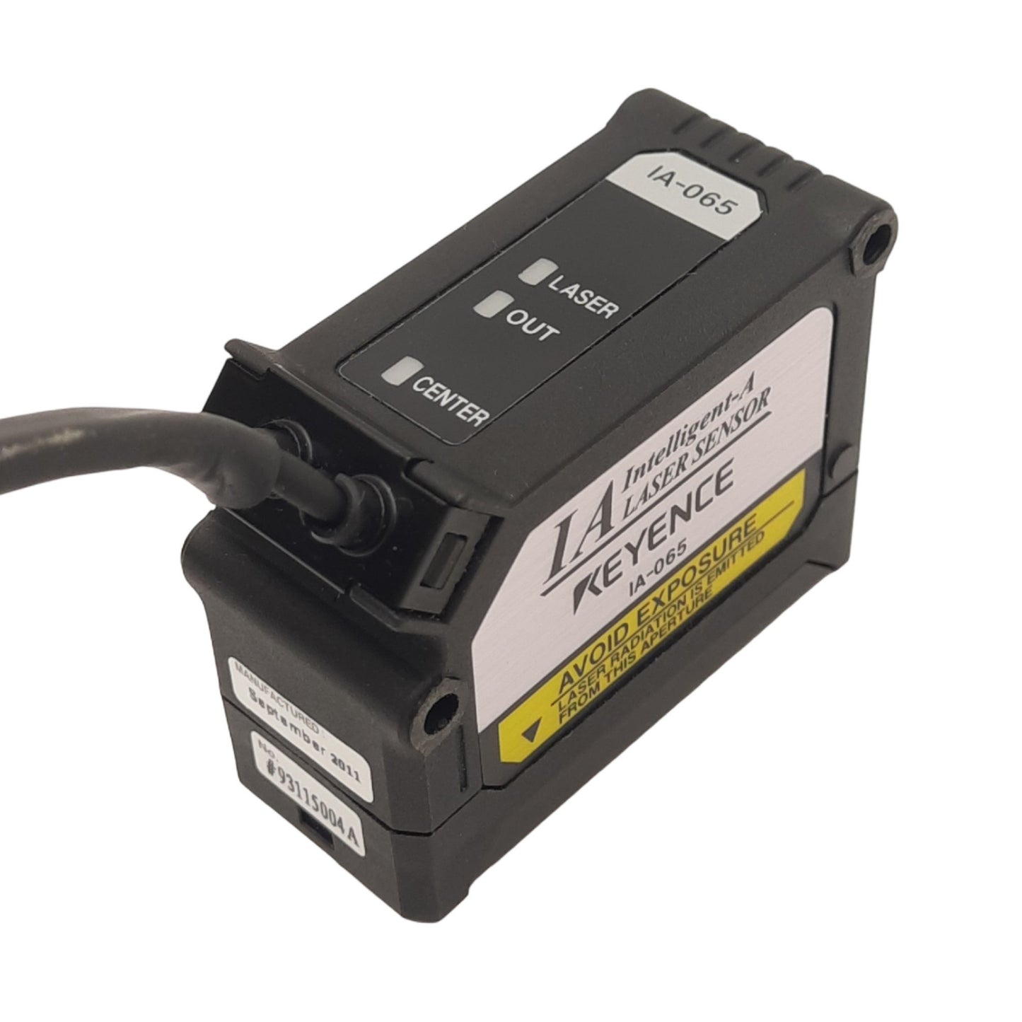 Used Keyence IA-065 Laser Sensor Head, 655nm Semiconductor Laser, 560μW Max Output