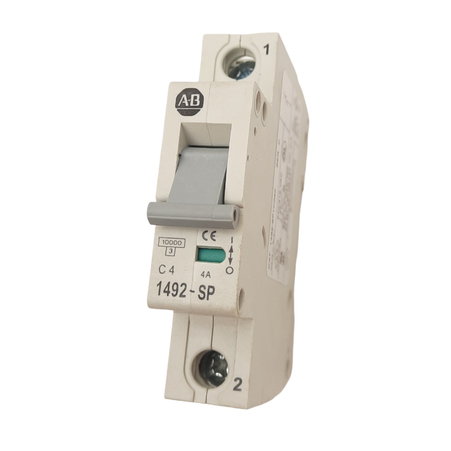 Used Allen Bradley 1492-SP1C040 Circuit Breaker, 1-Pole, 4A, 277VAC Max, DIN Rail