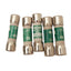 Used Lot of 5 Eaton Bussmann FNQ-15 TRON Time Delay Fuses, 15A, 500VAC Max, Class CC