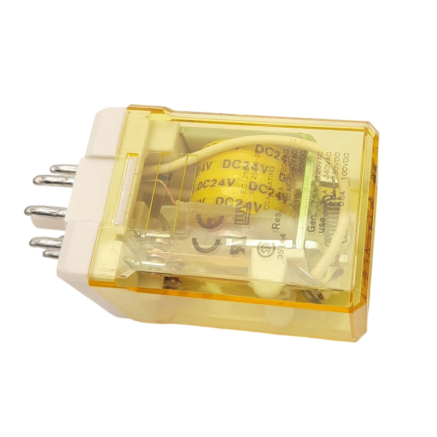Used IDEC RR2P-UDC24V Plug-In Relay, DPDT, 8-Pin, 240VAC 10A Max, 24VDC Coil