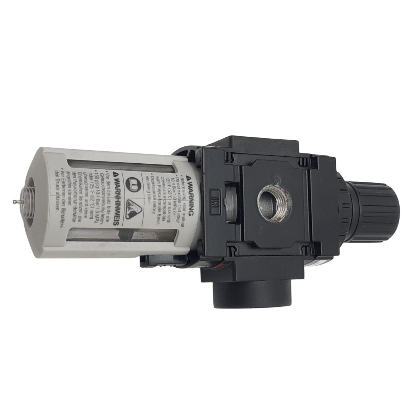 Used Ingersoll Rand P39124-600 ARO Pneumatic Filter/Regulator, 0-140psi, 1/4 NPT, 5µm