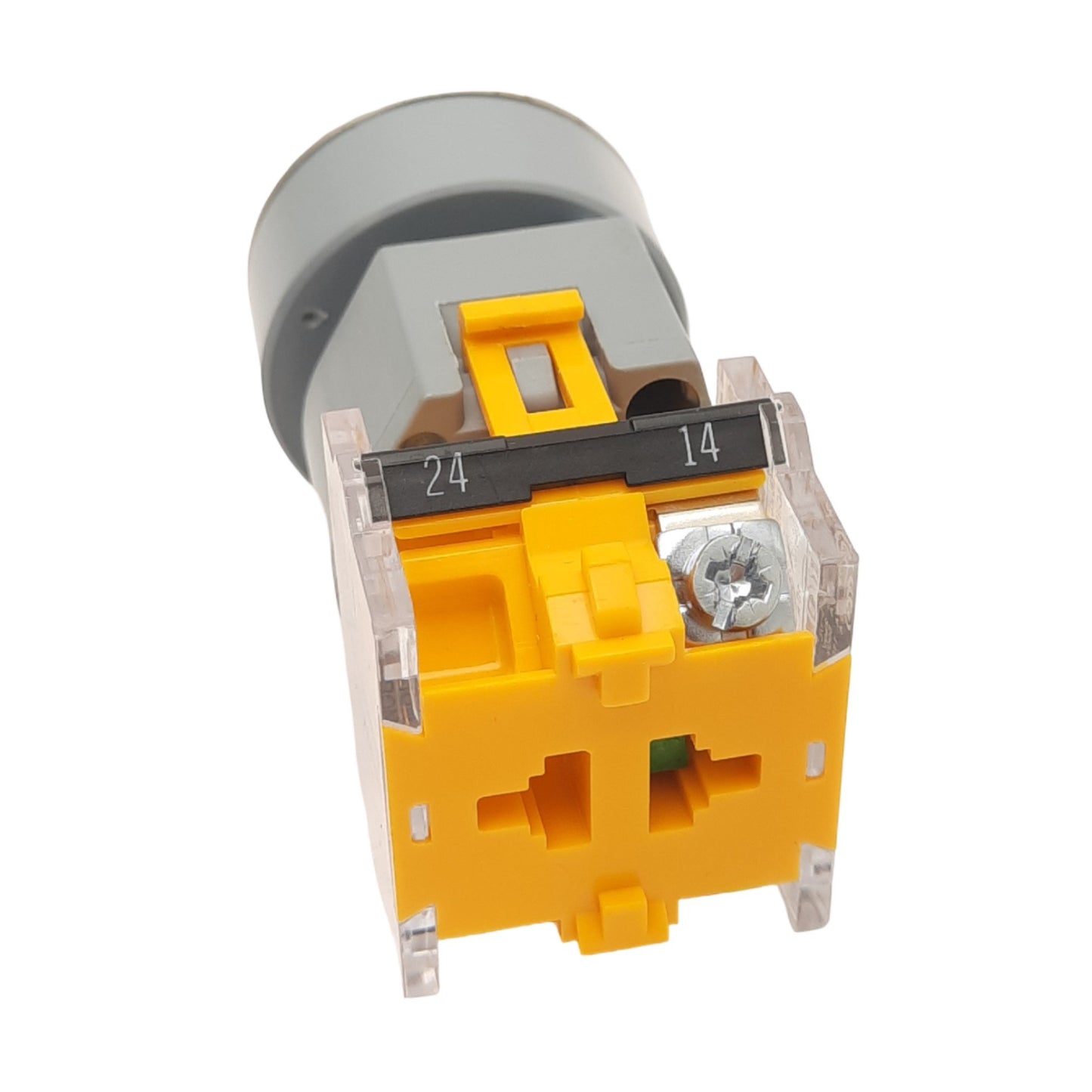 Used EAO 704.900.1 Yellow Arrow Momentary Push Button, ø22mm, 1NO, 600VAC 10A Max