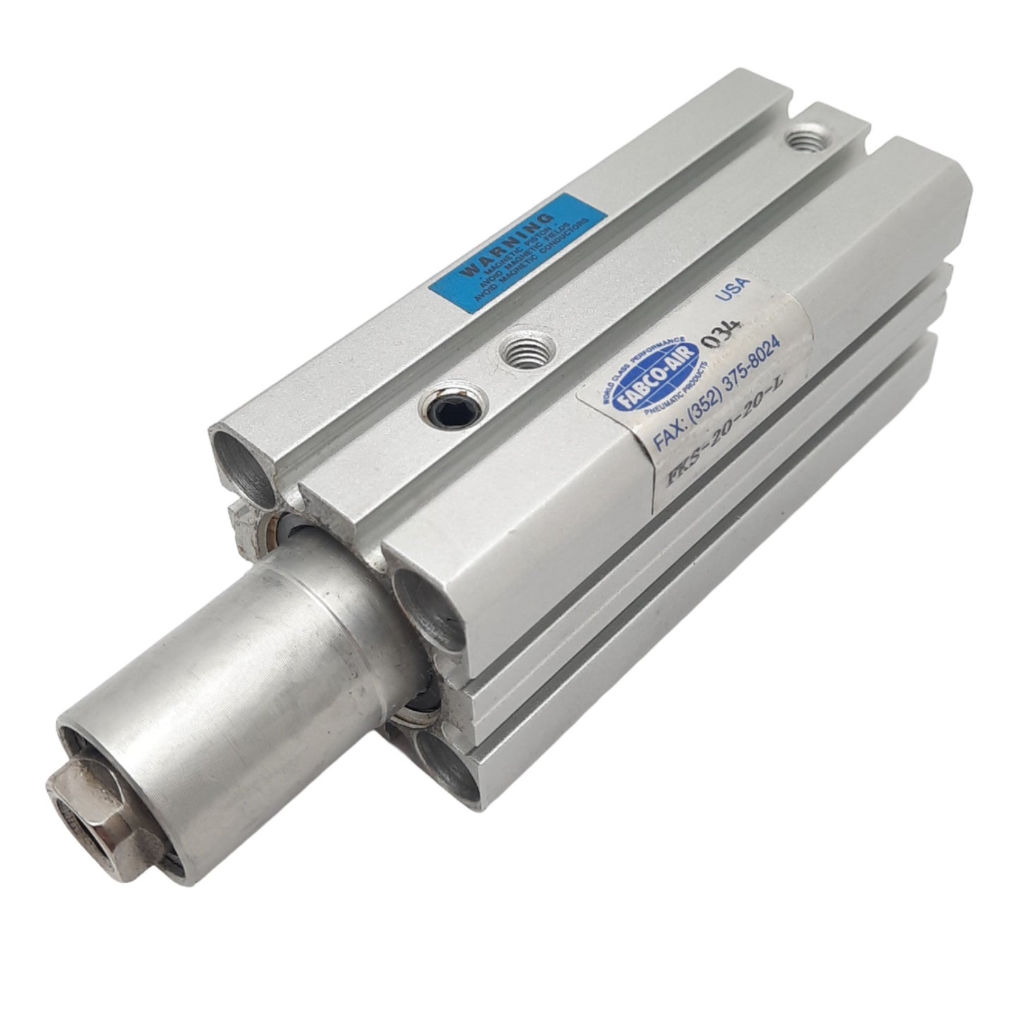 Used Fabco-Air FKS-20-20-L Pneumatic Cylinder, ø20mm Bore, 30mm Stroke, 90° Turn