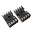 Used Lot of 2 Telemecanique H50-SL608 Relay Sockets, 8-Pin, 300V 10A, DIN Rail