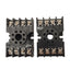 Used Lot of 2 Telemecanique H50-SL608 Relay Sockets, 8-Pin, 300V 10A, DIN Rail