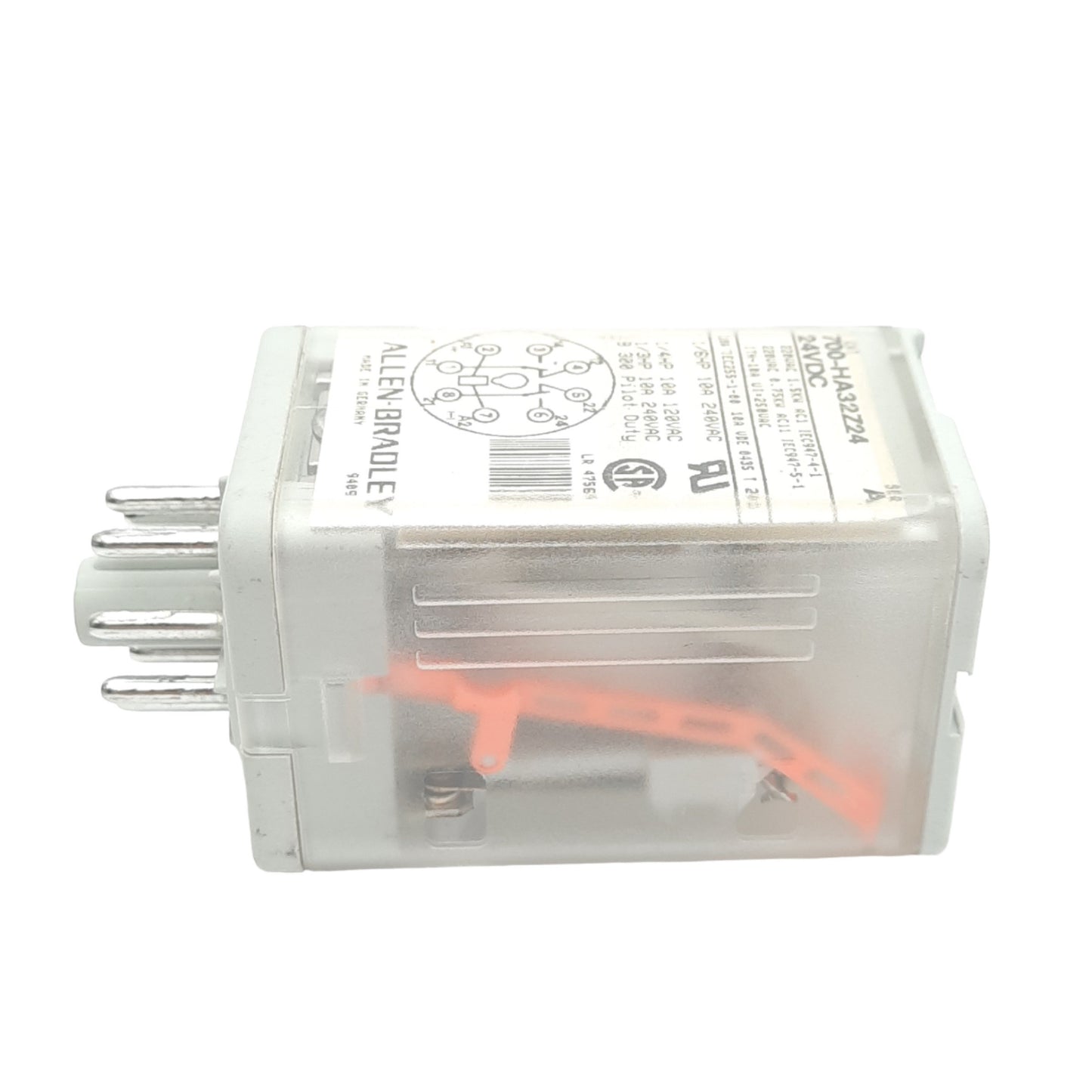 Used Allen Bradley 700-HA32Z24 A Plug-In Relay, DPDT, 8-Pin, 10A Max, 24VDC Coil