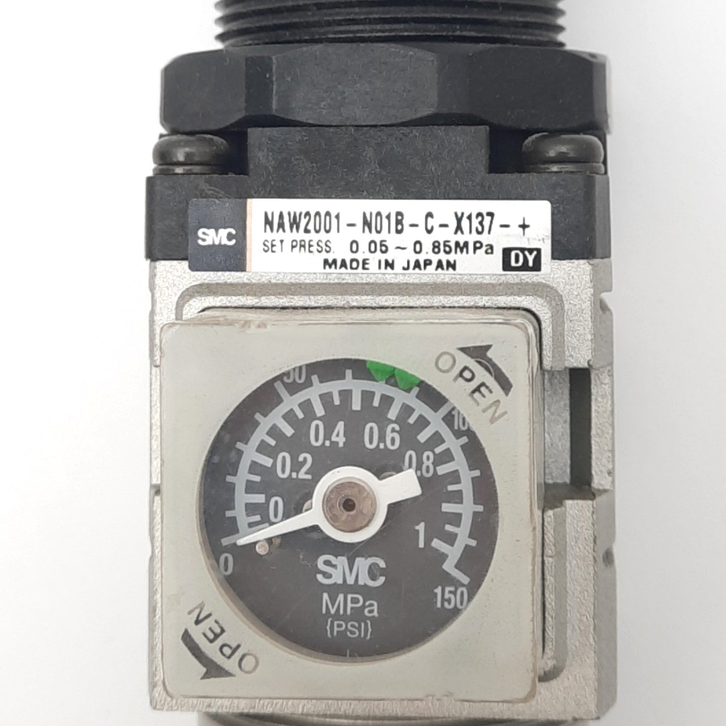 Used SMC NAW2001-N01B-C-X137 Pneumatic Filter/Regulator, 0.05-0.85MPa Set, 1.0MPa Max