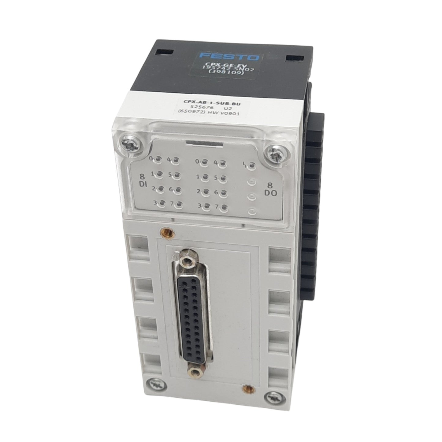 Used FESTO CPX-AB-1-SUB-BU Manifold Block Module for CPX PLC, 8DI 8DO, DB25F
