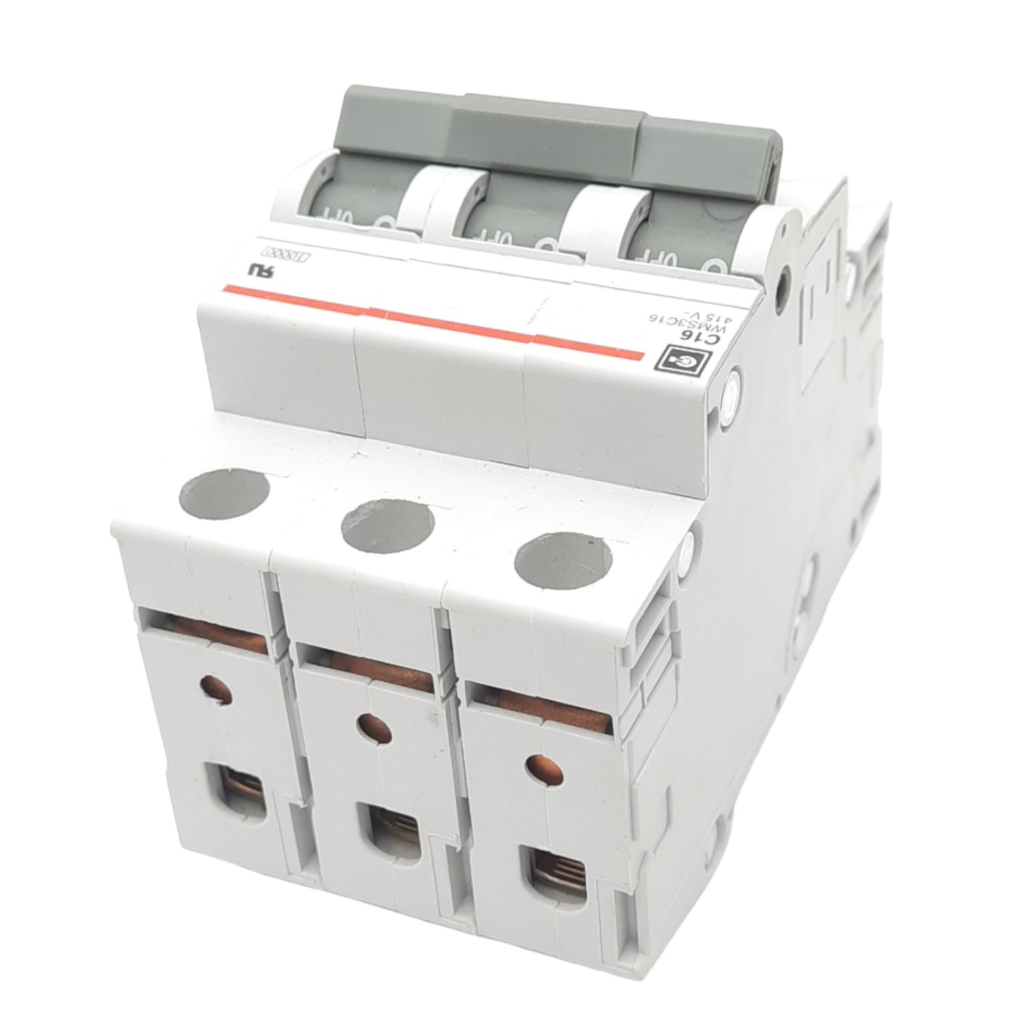 Used Cutler-Hammer WMS3C16 Circuit Breaker, 3-Pole, 16A, 415VAC Max, DIN Rail