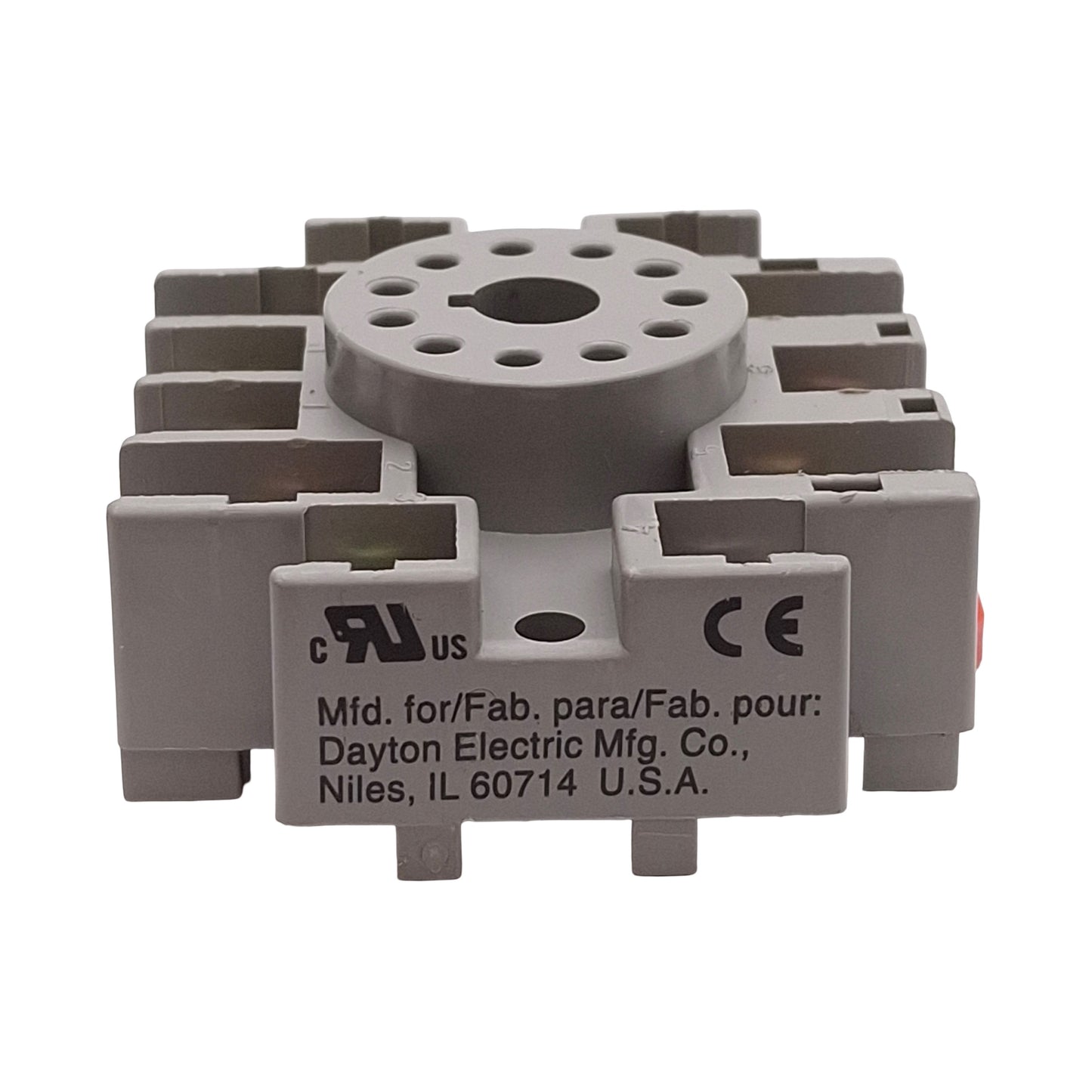 Used Lot of 5 Dayton 6X156 Relay Socket Base, 10A 300VAC, 11-Pin Octal, DIN Rail