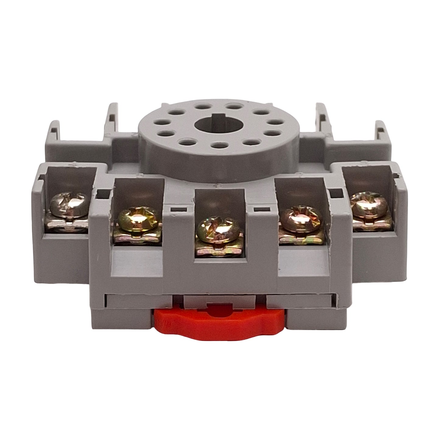 Used Lot of 5 Dayton 6X156 Relay Socket Base, 10A 300VAC, 11-Pin Octal, DIN Rail