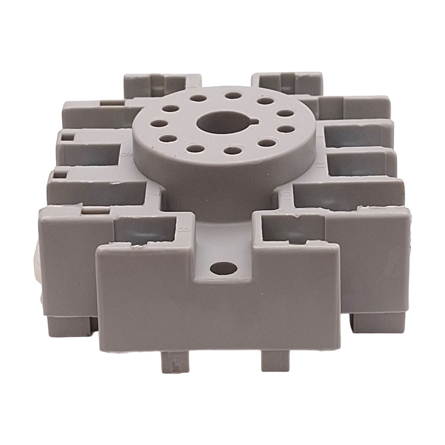 Used Lot of 5 Dayton 6X156F Relay Socket Base, 10A 300VAC, 11-Pin Octal, DIN Rail