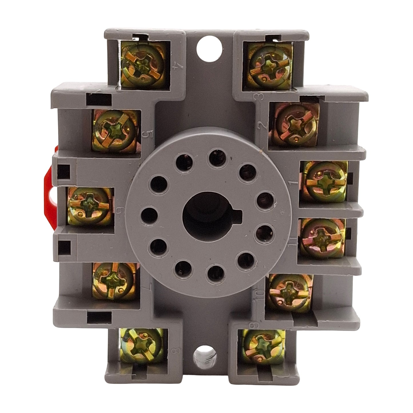 Used Lot of 5 Dayton 6X156M Relay Socket Base, 15A 300VAC, 11-Pin Octal, DIN Rail