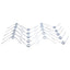 New Lot of 20 Torsion Spring, ø2.4mm Wire, ø20mm OD, 3-Coil, 3.5" Leg, Right Winding
