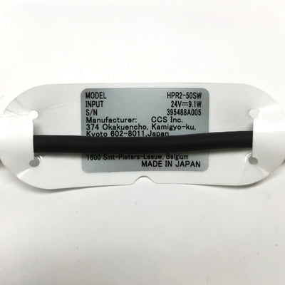 Used CCS HPR2-50SW Machine Vision Ring Light, White LED, 18mm ID, 50mm OD, 24VDC