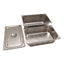 Used Stainless Steel Lab Bath Pan & Strainer, 20.75 x 12.75 x 7.5in, 6.5in Fill