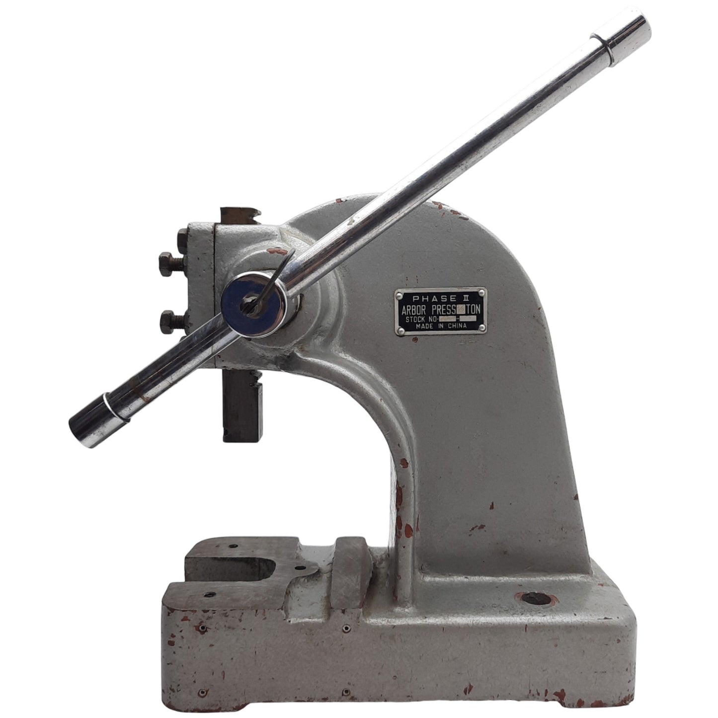 Used Phase II Single Leverage Arbor Press 1/2ton Capacity, 0.75x0.75x4.9in Ram