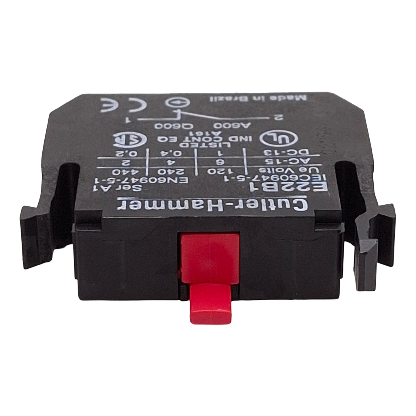 Used Lot of 3 Cutler Hammer E22B1 Pushbutton Contact Block, 22.5mm, 1NC, 6A 120VAC