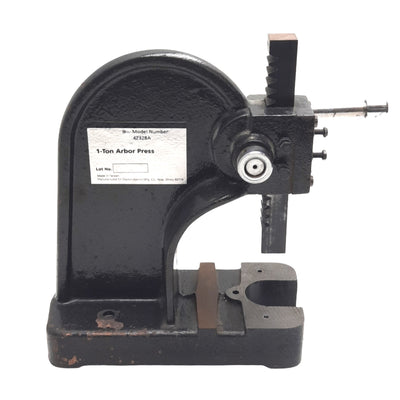 Used Dayton 4Z328A Toothed Pinion Arbor Press, 8in Swing, 1 Ton Capacity, *No Anvil*