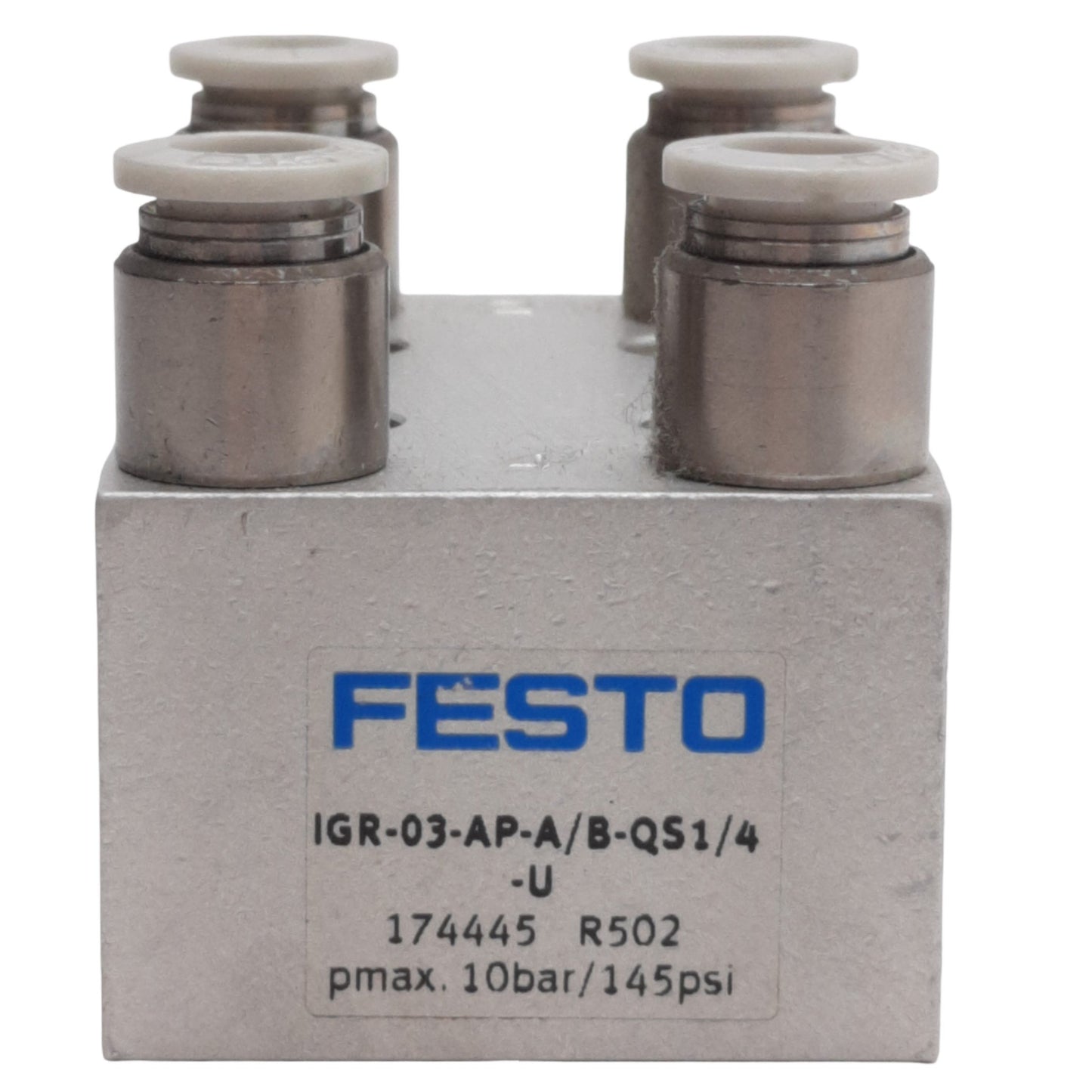 Used Festo 174 445 Manual One-way Flow Control Valve 10bar/145psi Max, 1/4in Fitting