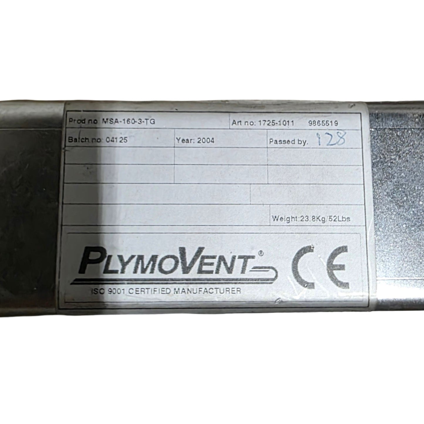 Used PlymoVent MSA-160-3-TG MultiSmart TopGrade Extraction Arm 10Ft Length, 6"dia