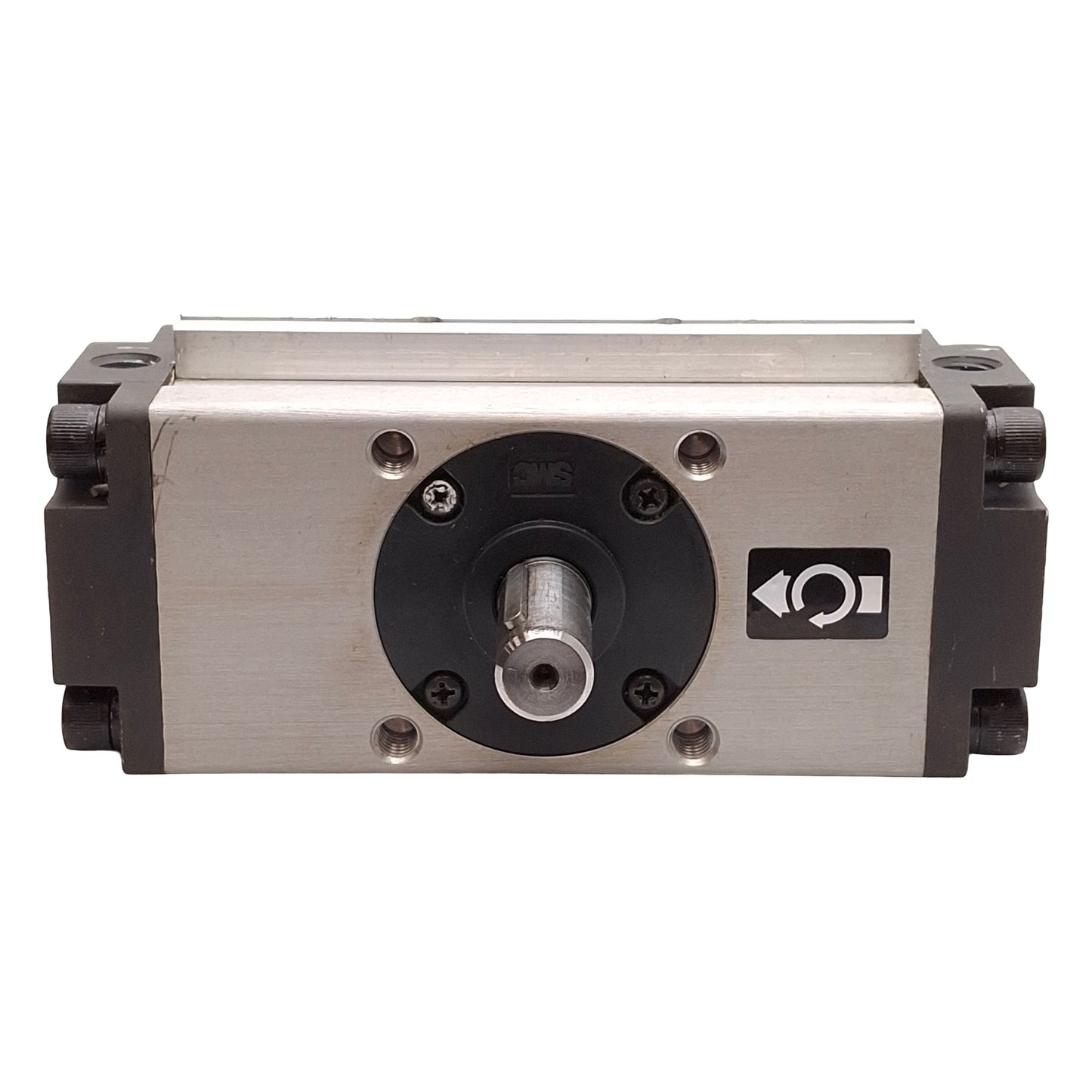 Used SMC NCDRA1BS50-100 Rotary Actuator, 100°, 145PSI, ø9/16in Shaft, 1/8in NPTF