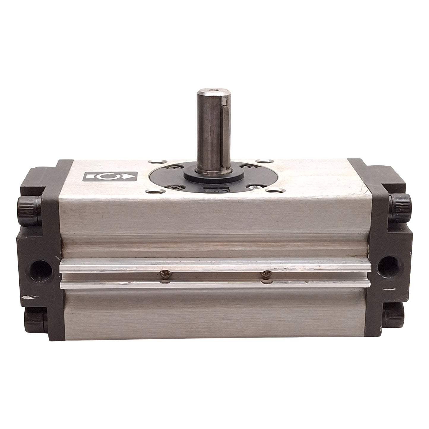 Used SMC NCDRA1BS50-100 Rotary Actuator, 100°, 145PSI, ø9/16in Shaft, 1/8in NPTF