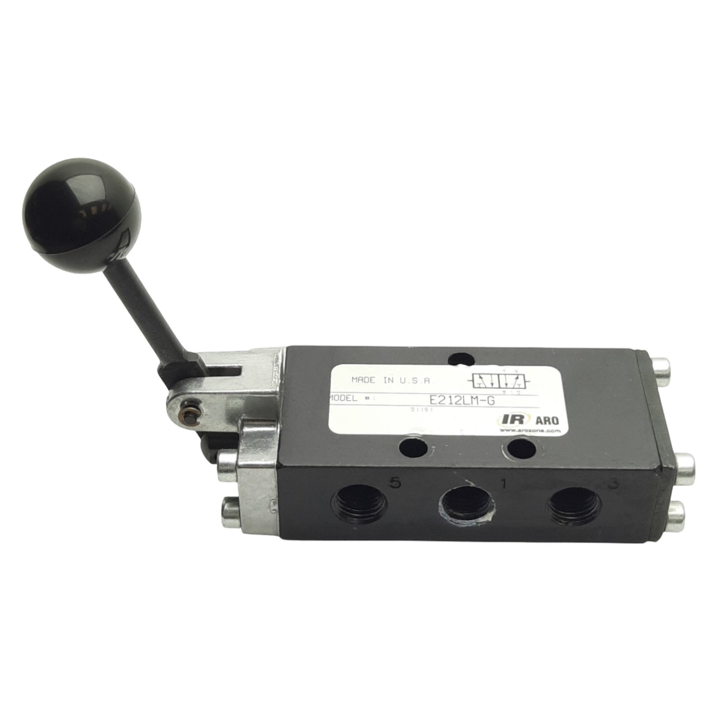 Used Ingersoll Aro E212LM-G Manual Control Valve, 4/2 Way, 1/4in NPT, 151psi Max