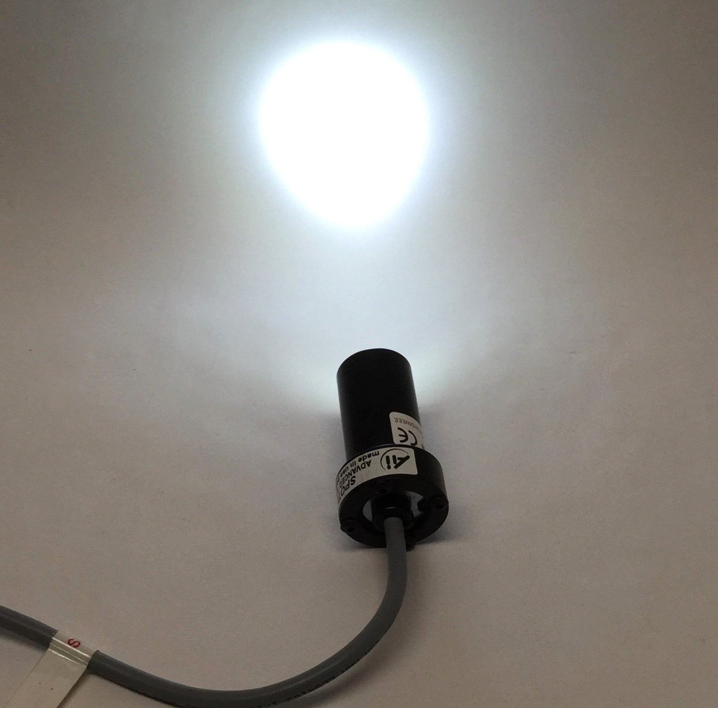 Used Advanced Illumination SL073-WHIIC White LED Spot Light 24VDC w/Inline Controller