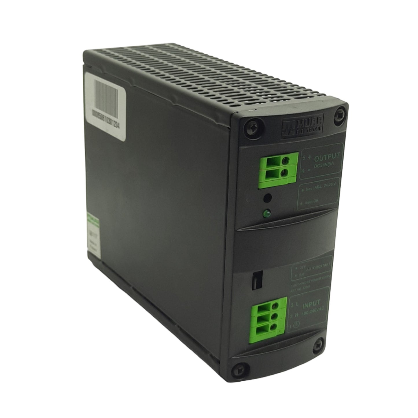 Used Phoenix Contact MCS5-115-230/24 85061 Power Supply, 100-240VAC In, 24VDC 5A Out
