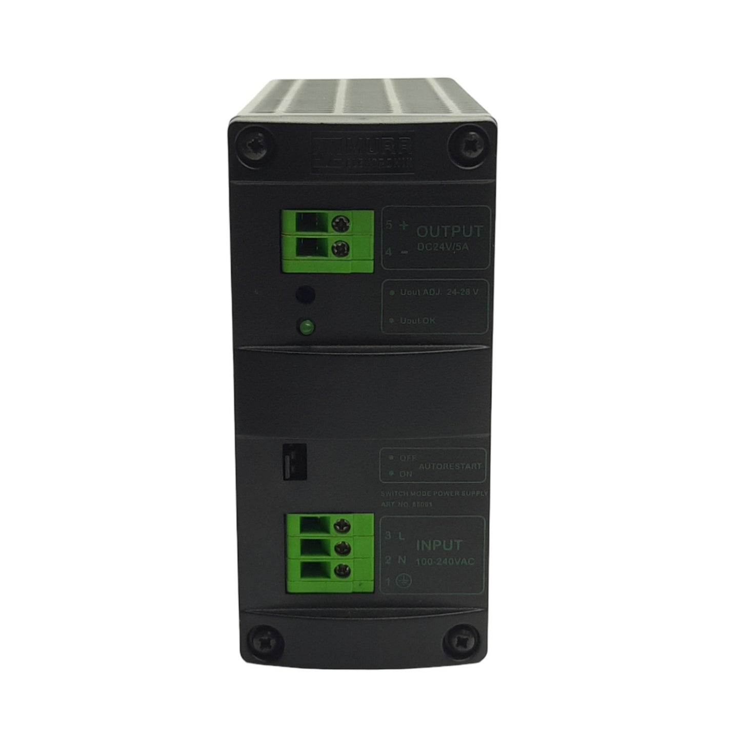 Used Phoenix Contact MCS5-115-230/24 85061 Power Supply, 100-240VAC In, 24VDC 5A Out