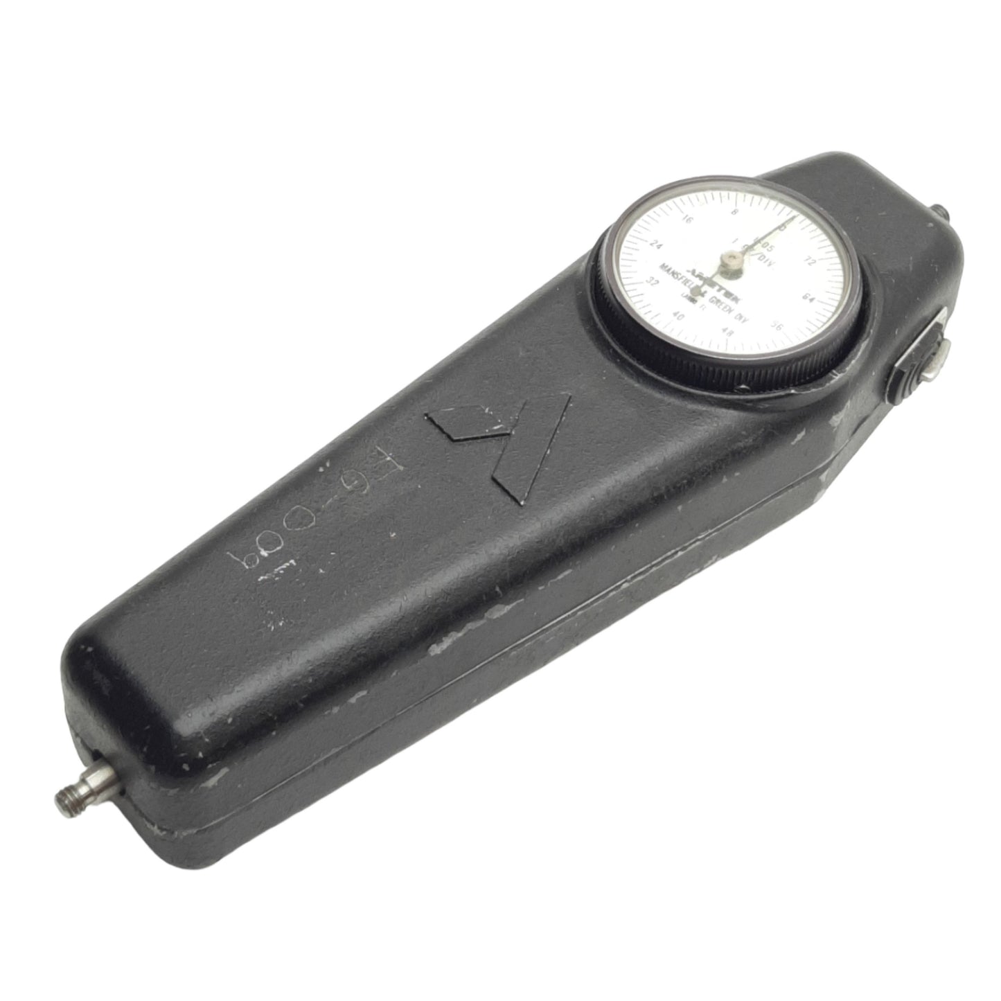 Used Ametek L-05 Mechanical Force Gauge, 1 Oz Divisions, 5lbs Capacity, 10-32 Thread