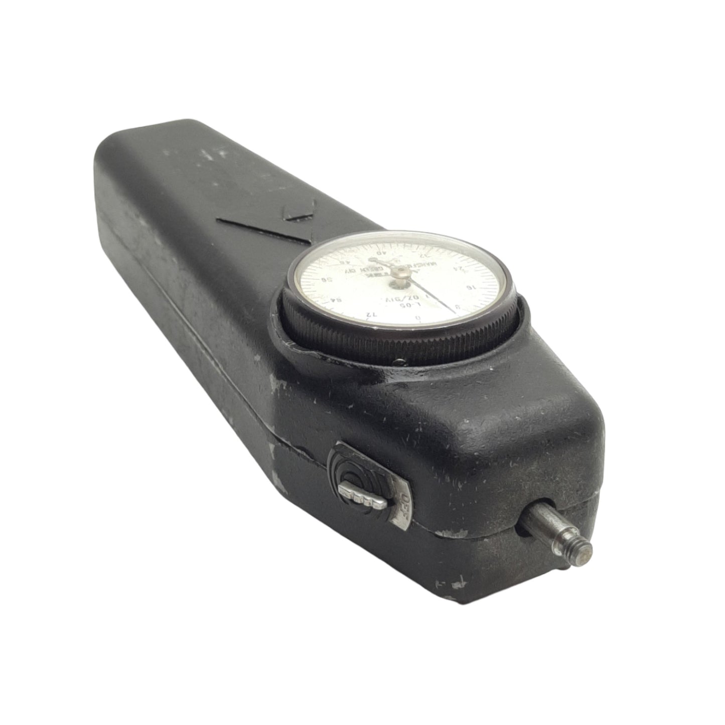 Used Ametek L-05 Mechanical Force Gauge, 1 Oz Divisions, 5lbs Capacity, 10-32 Thread