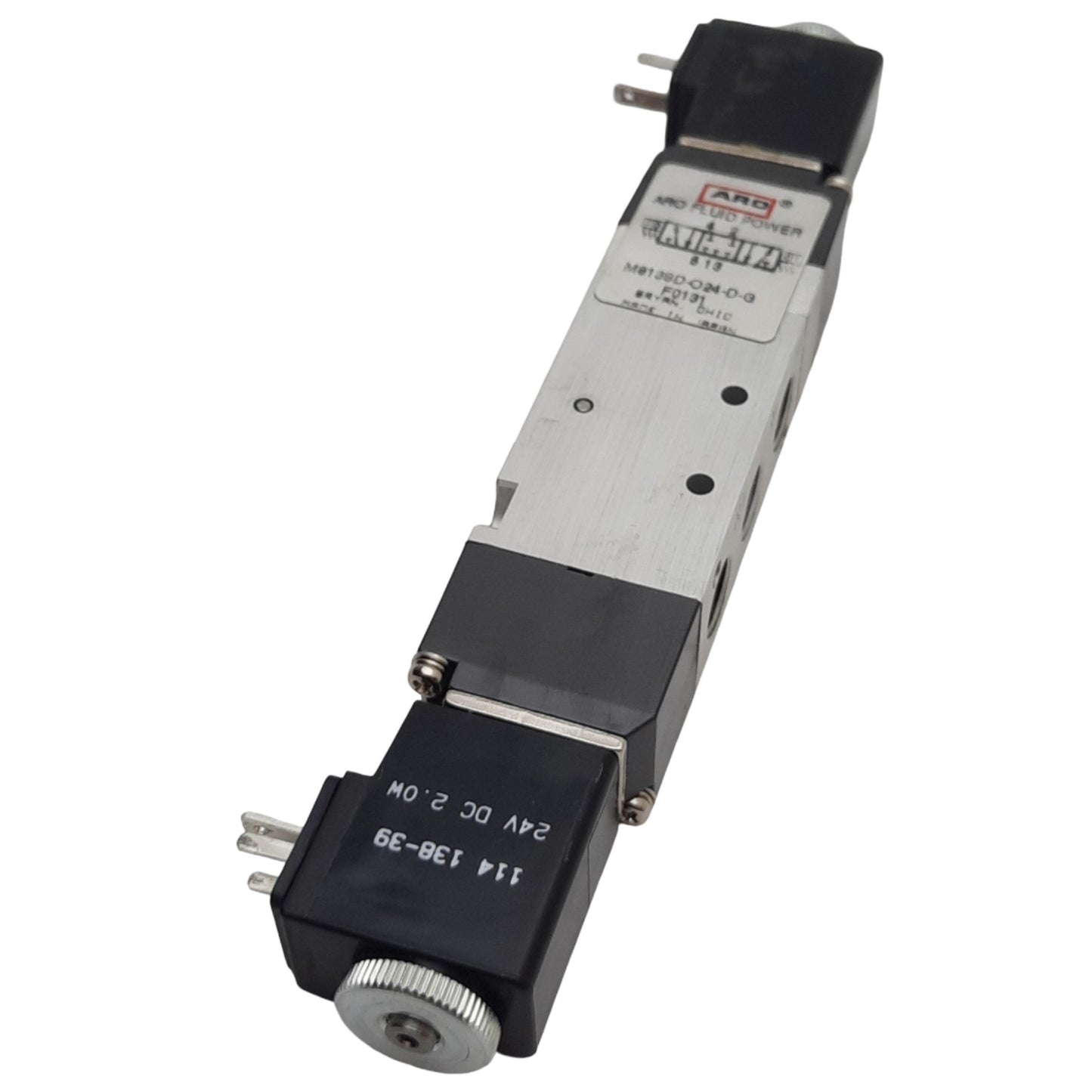 Used ARO M813SD-024-D-G Solenoid Air Control Valve 1/8in NPT Thread, 24VDC Coil