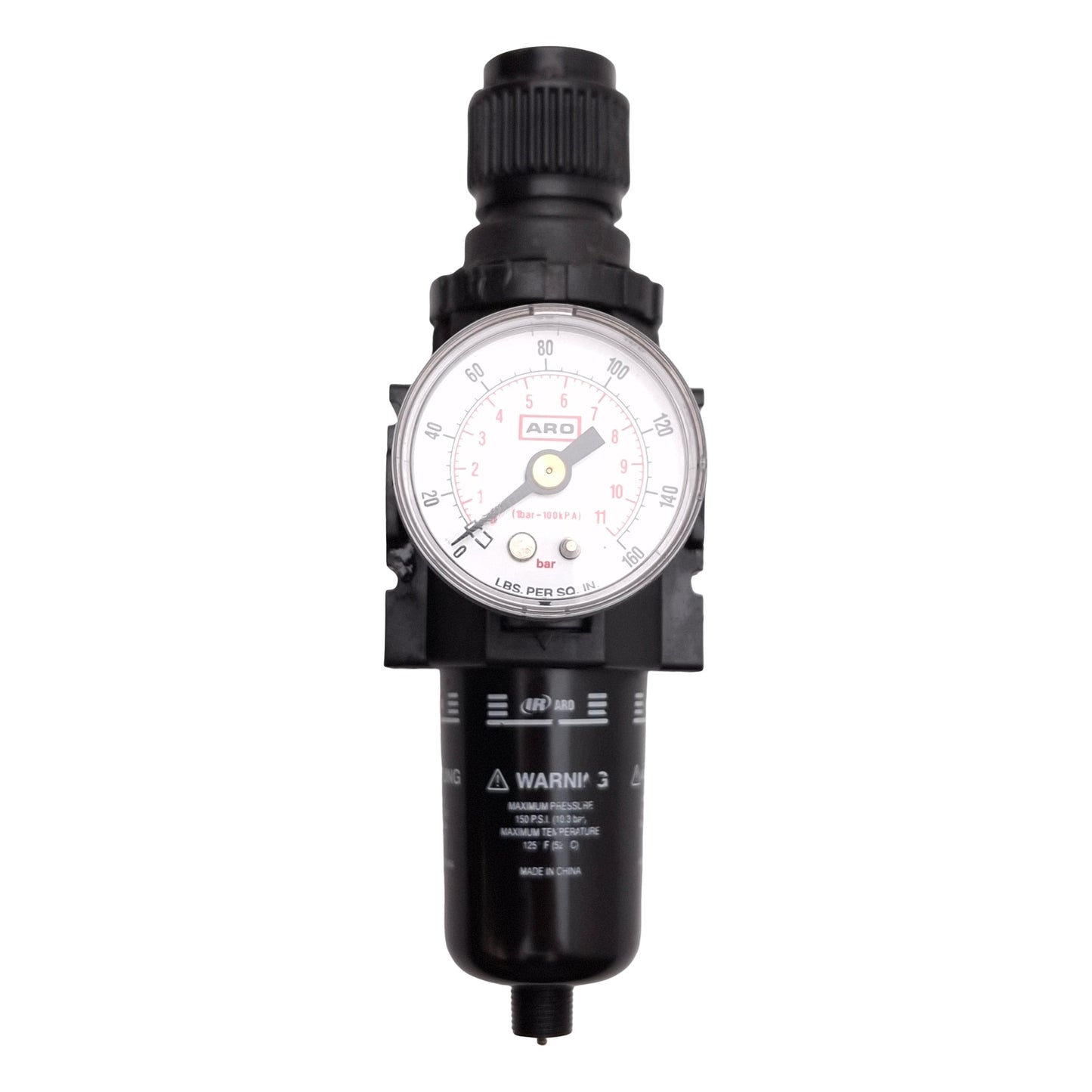 Used Ingersoll Rand P29122-120 Pneumatic Filter Regulator, 20µm, 5-125PSI Set, 1/4NPT
