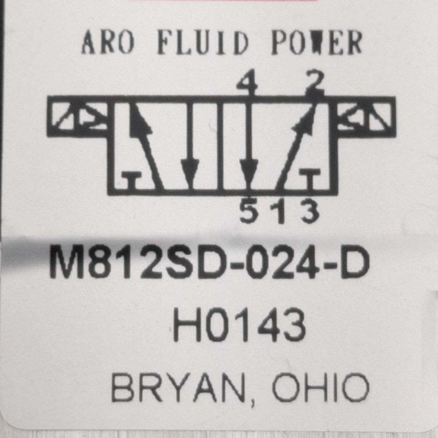 Used ARO M812SD-024-D Solenoid Air Control Valve 1/8in NPT Thread, 24VDC Coil