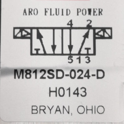 Used ARO M812SD-024-D Solenoid Air Control Valve 1/8in NPT Thread, 24VDC Coil