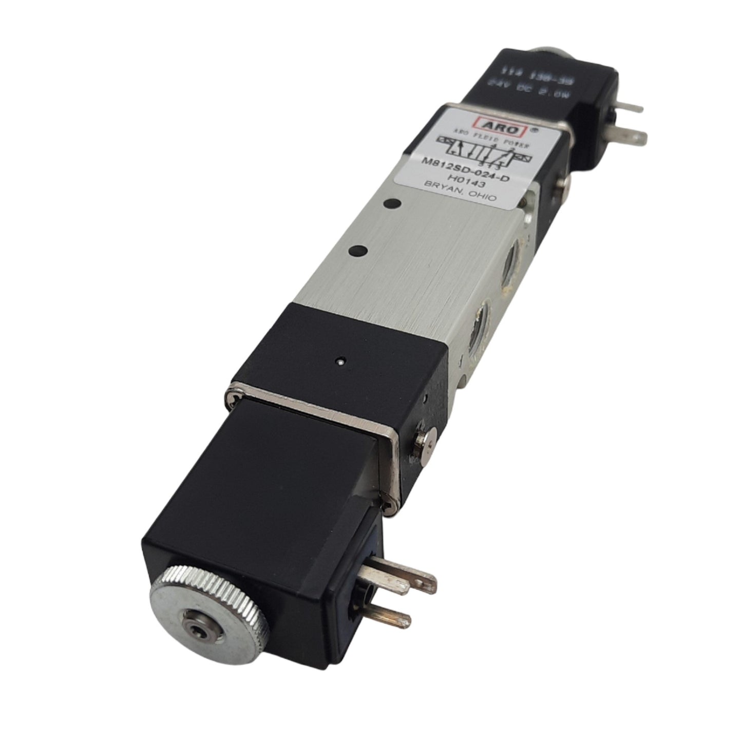 Used ARO M812SD-024-D Solenoid Air Control Valve 1/8in NPT Thread, 24VDC Coil