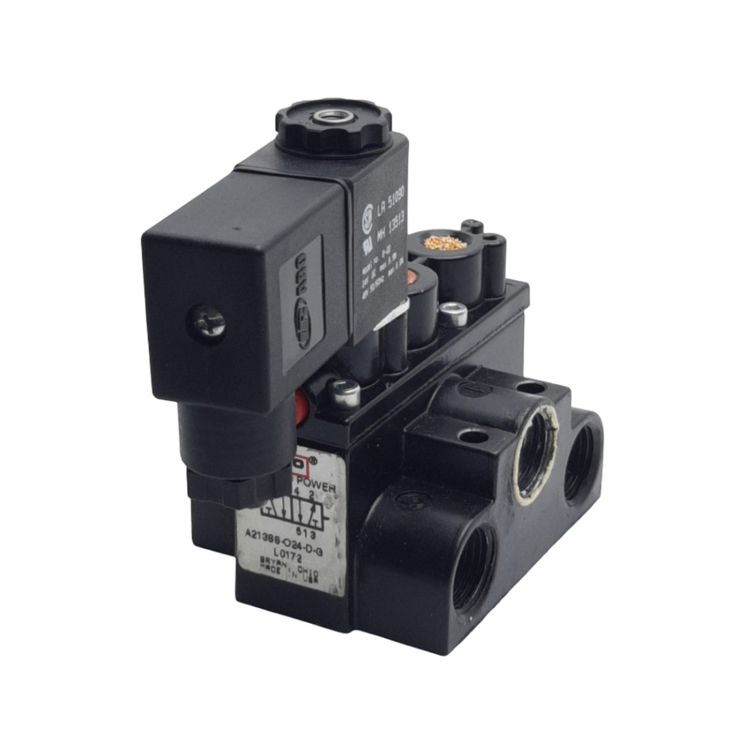 Used Ingersoll Aro A213SS-024-D-G Solenoid Valve 4/2 Way Spring Return, 24VDC Coil