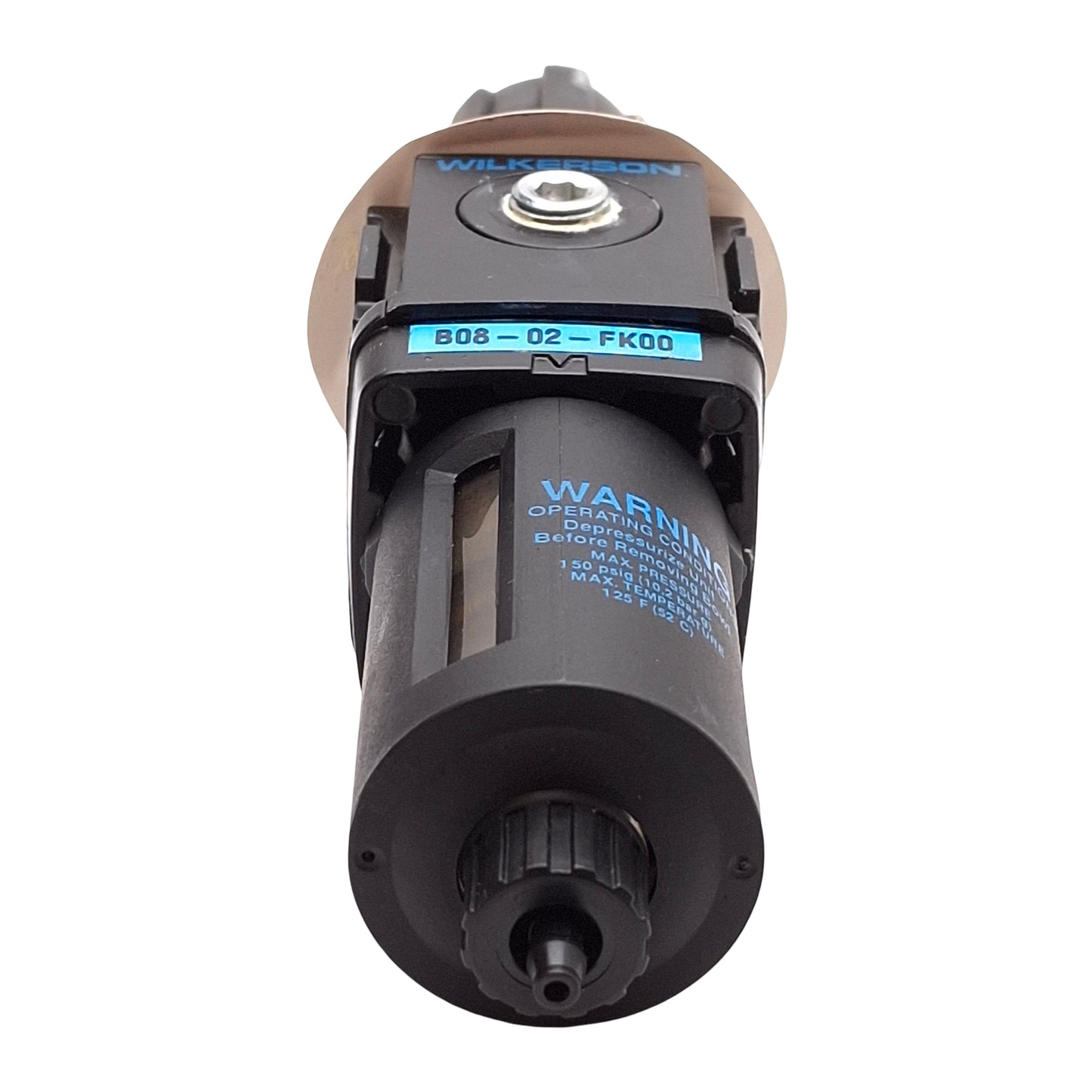 Used Wilkerson B08-02-FK00 Pneumatic Filter Regulator, 5µm, 0-125PSIG Set, 1/4in NPT