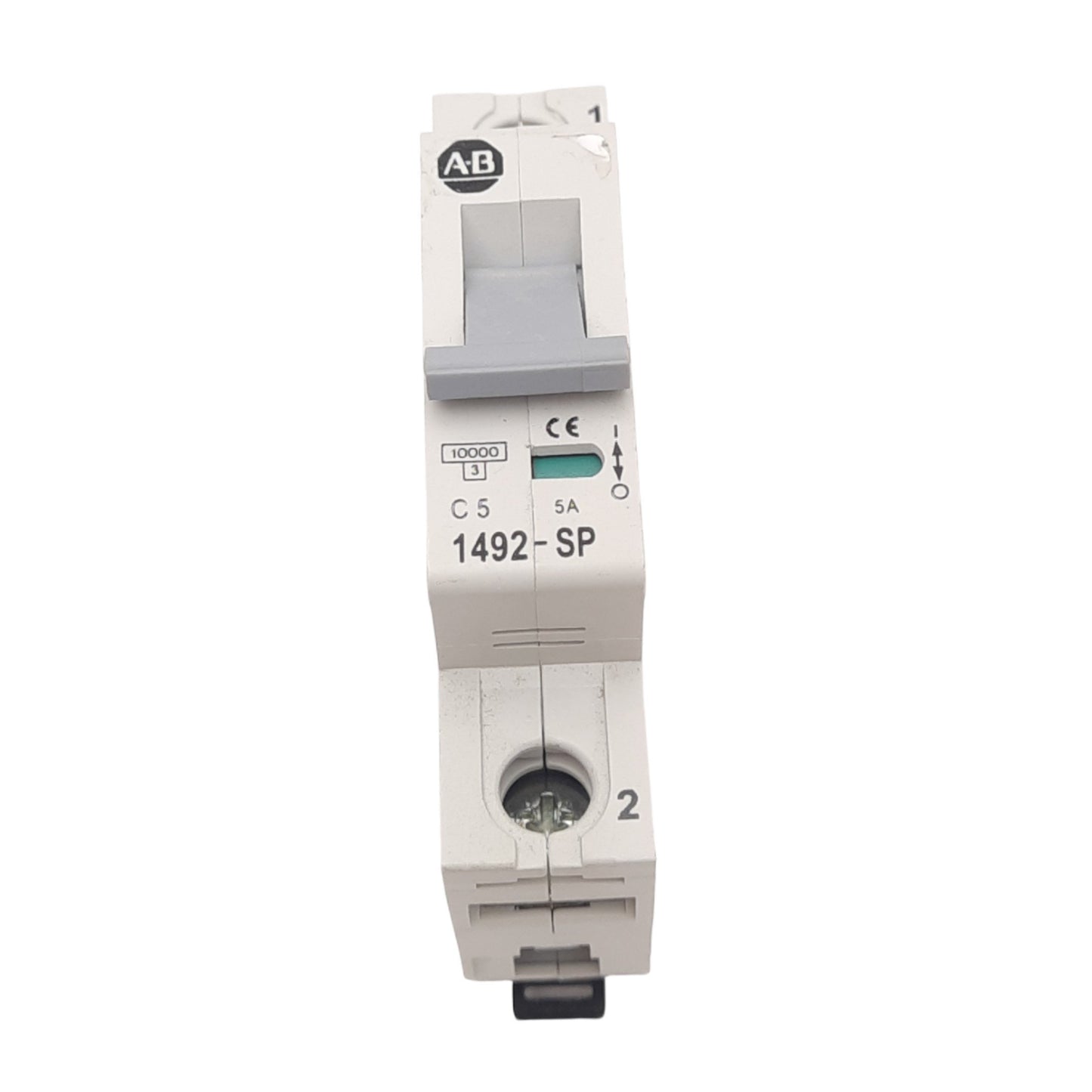 Used Allen Bradley 1492-SP1C050 Circuit Breaker, 1-Pole, 5A, 240/415VAC Max, DIN Rail